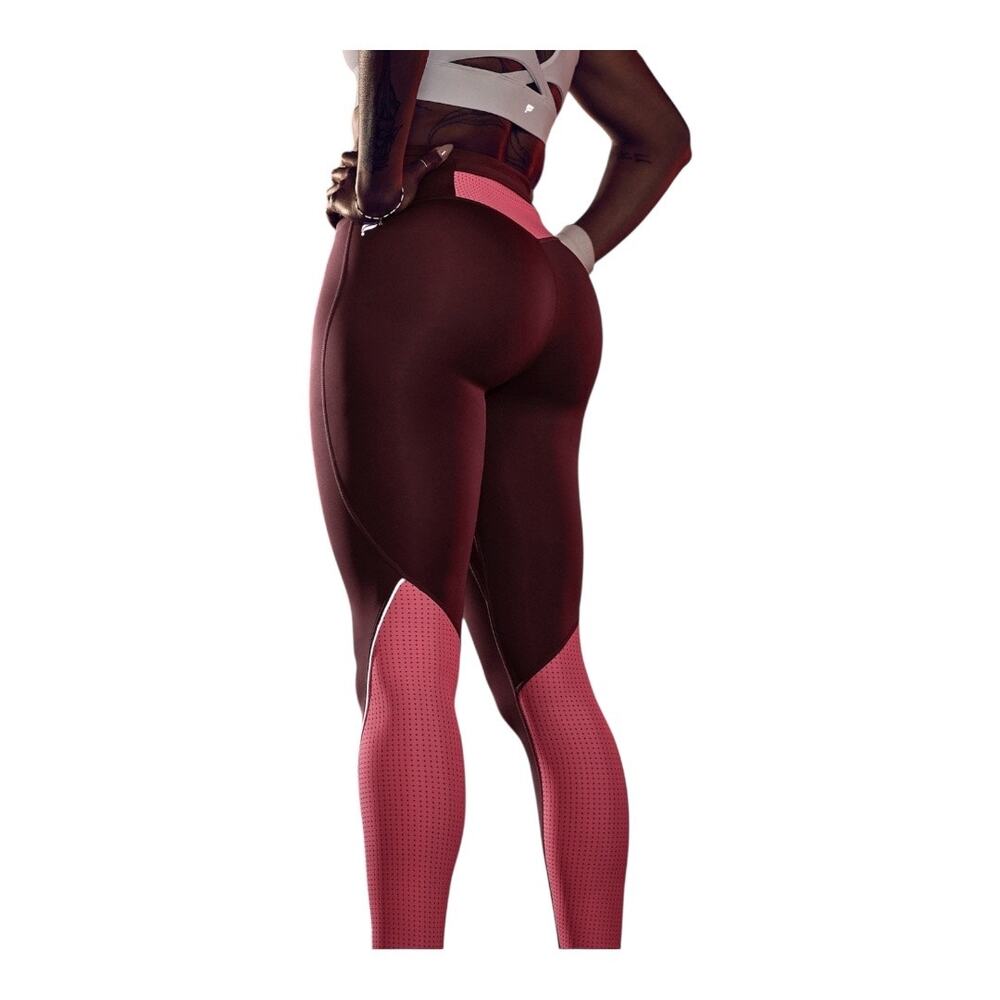 Fabletics Stride 9 Motion365+ High-Waisted Leggings Mauve neon pink workout pant - Picture 8 of 10
